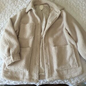 Cream Teddy Coat - Sherpa